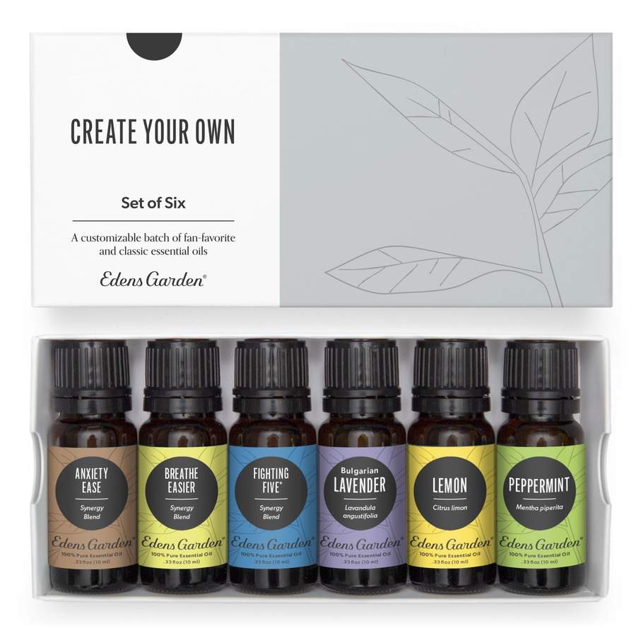 Create your own set of six 10 ml essential oils by Edens Garden