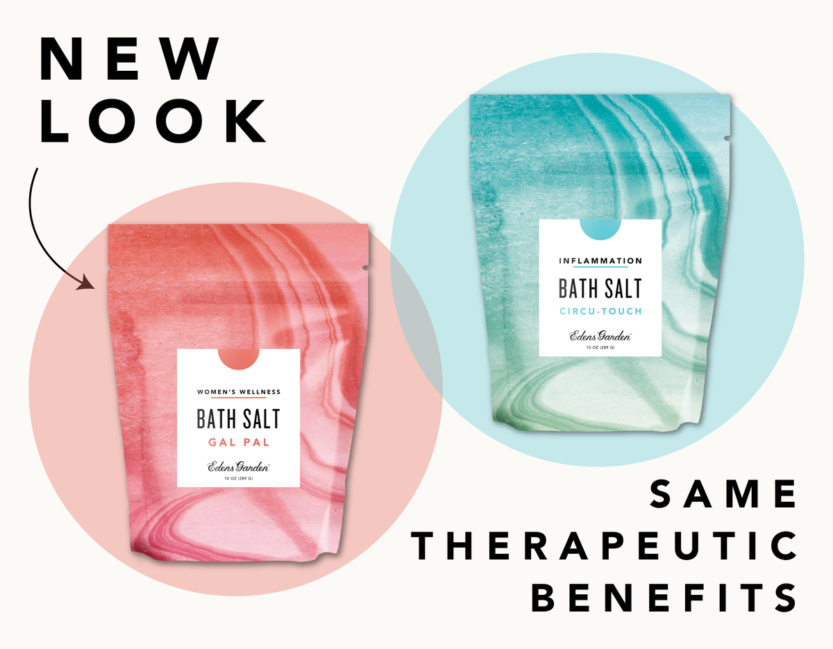 New Look, Same Therapeutic Benefits: Get To Know Our New Bath Salts!