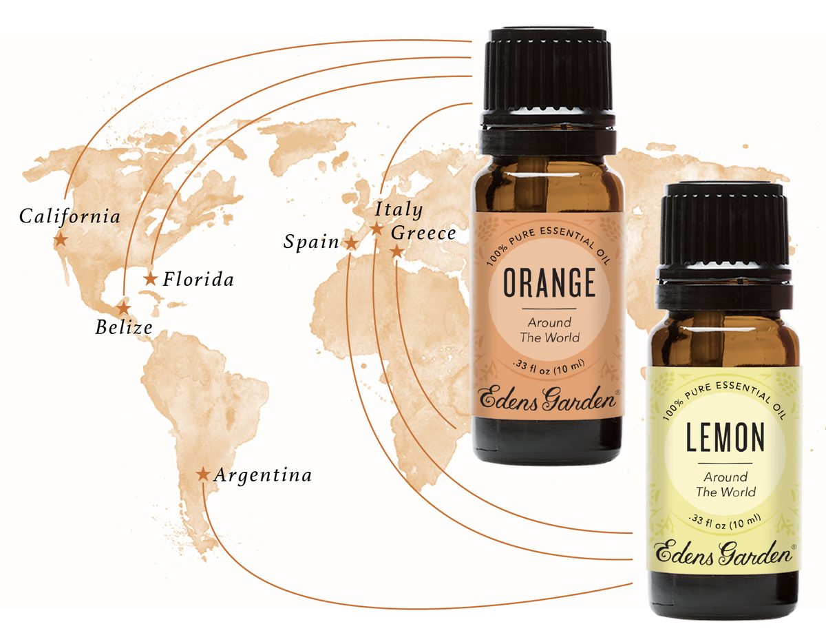 Travel Abroad With Lemon & Orange Around The World Oils