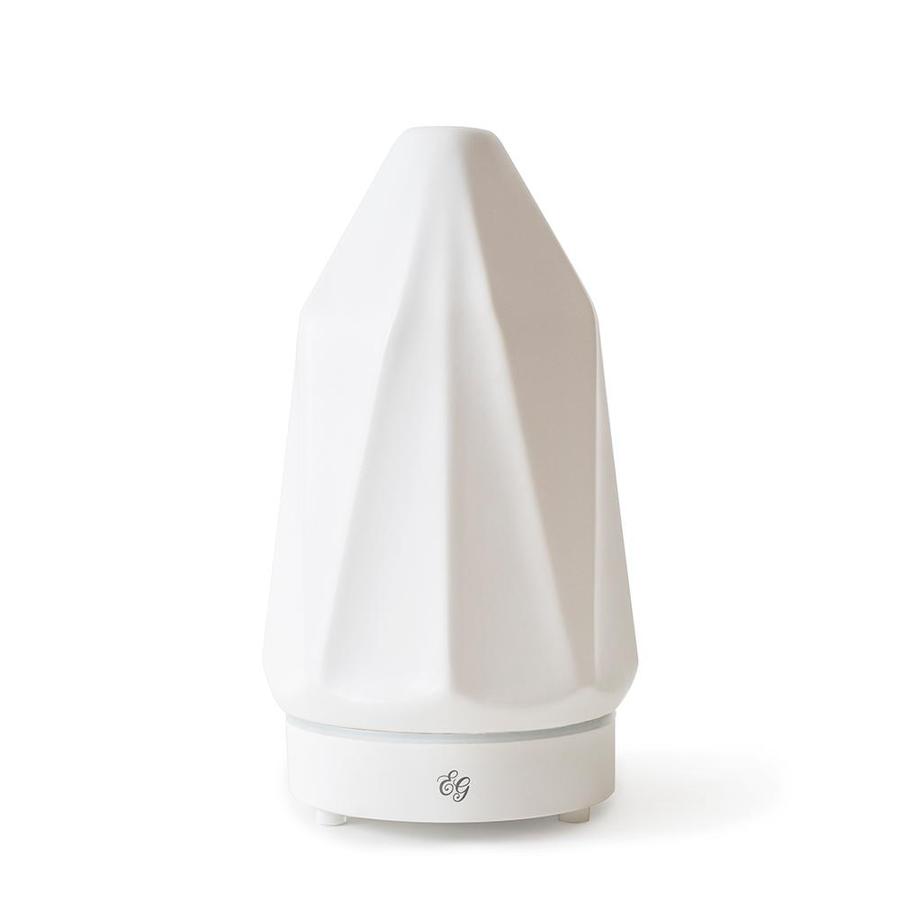 White Ceramic Diamond Diffuser by Edens Garden